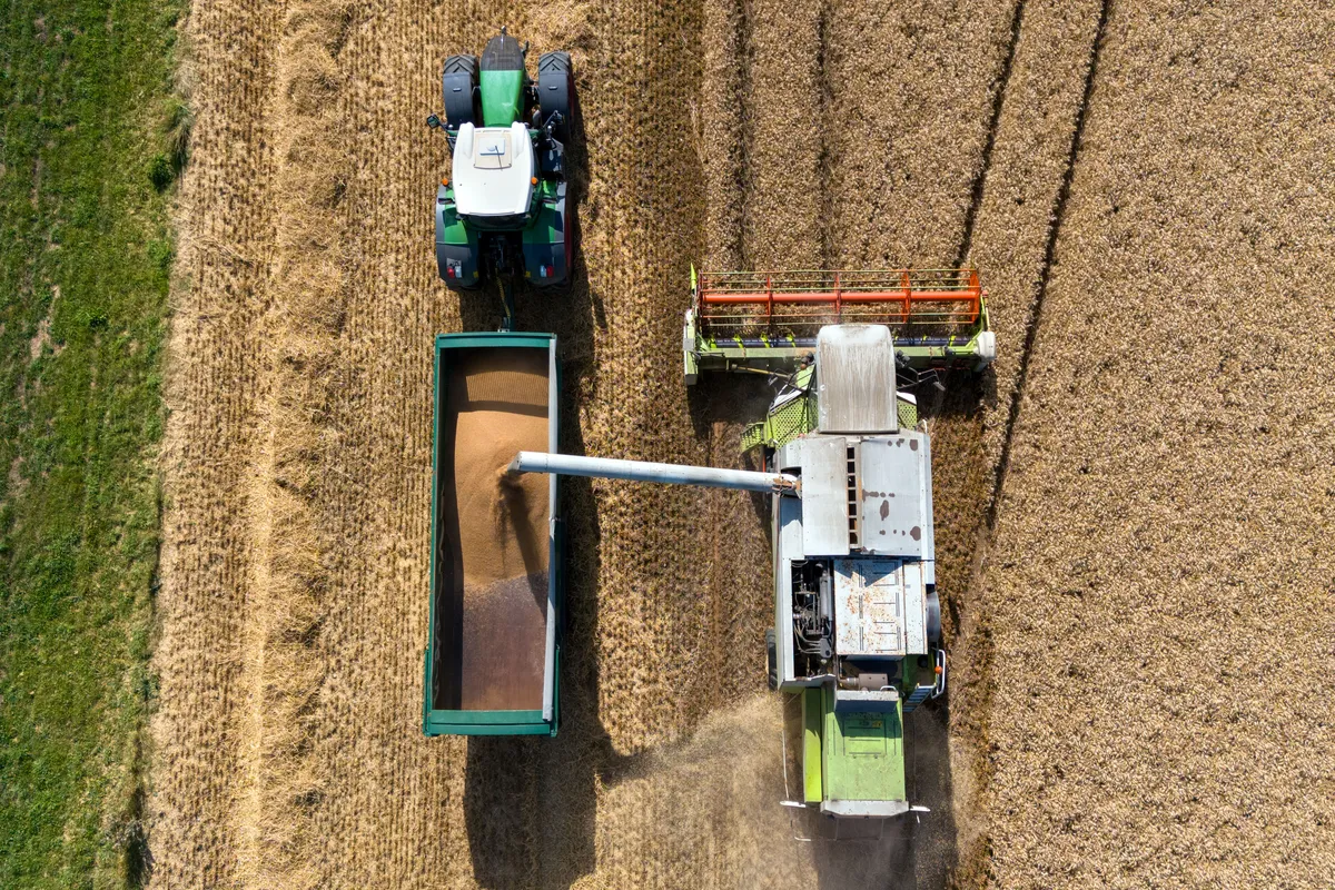 bird-eye-shot-over-a-combine-harvester