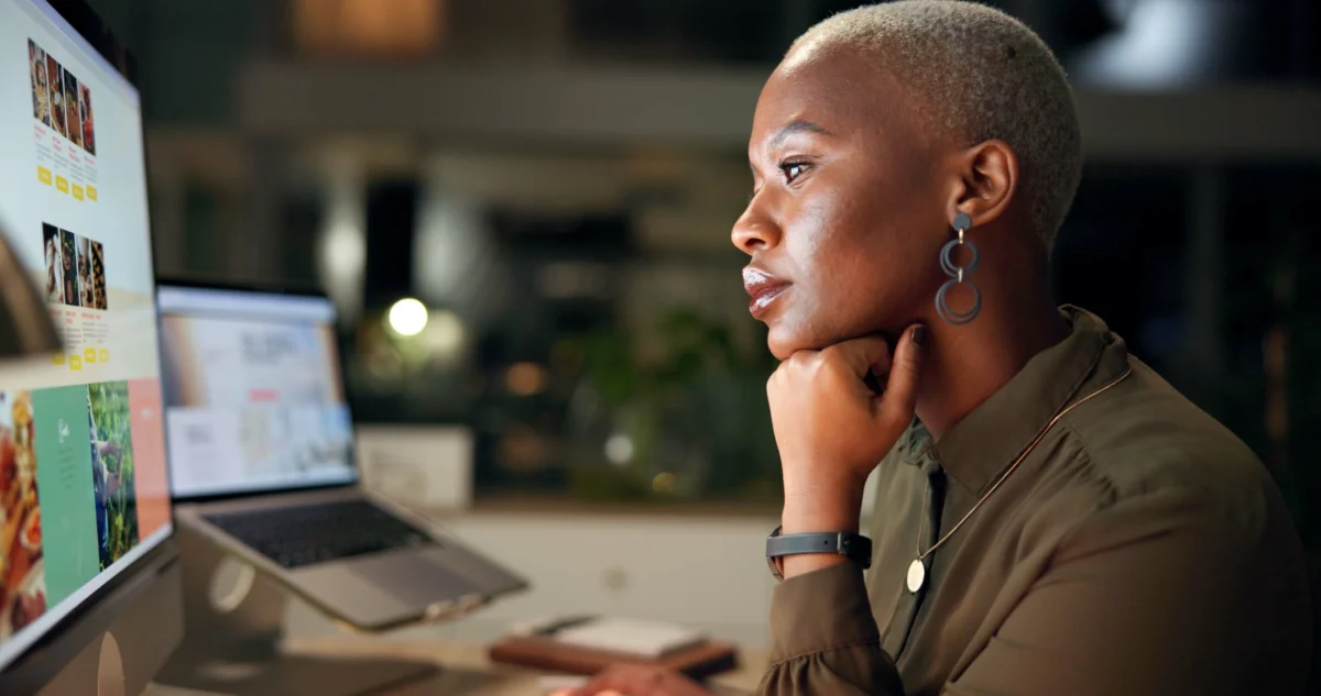 night-black-woman-and-thinking